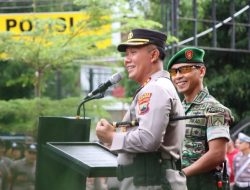Polres Banjarnegara Bersama Kodim 0704 Banjarnegara Gelar Apel Sinergitas.