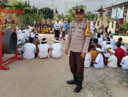 Ciptakan Rasa Aman Dan Kondusif Pada Perayaan Nyepi Serta Pawai Ogoh Ogoh, Polsek Semendawai Suku III Sebar Tim Pengaman