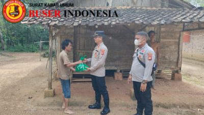 Polsek Semendawai Suku III Gelar Giat Pembagian Bantuan Kemanusiaan Untuk Negeri