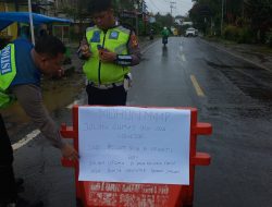 Satlantas Polres Pagar Alam Alihkan Jalur Lalin Imbas Banjir Bandang dan Longsor