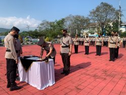Kapolres Sumedang Pimpin Sertijab Tiga Pejabat Utama Dan Lima Kapolsek Polres Sumedang