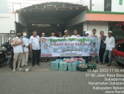 H. Darissalam Wakil Ketua DPC Partai Gerindra Kab. Bekasi Berbagi Takjil Berkah Ramadhan 1444. H