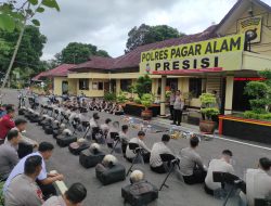 Untuk Mengantisipasi Terjadi Demo Hari Buruh Internasional Polres Pagar Alam Melaksanakan Apel Siaga 1