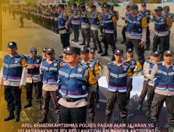 Kapolres Pagar Alam Erwin Irawan Menghadiri Apel Bhabinkamtibmas Dalam Rangka Antisipasi Karhutla Dan pengamanan Pemilu 2024