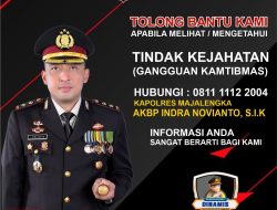 Kapolres Majalengka Imbau Masyarakat Agar Segera Lapor Polisi Bila Melihat Gangguan Kamtibmas