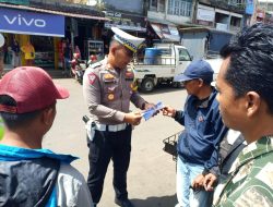 Satlantas Polres Pagar Alam Rekam 98 Tilang ETLE dan Ditempat, 400 Kali Teguran Simpatik di Hari ke 6 Ops Patuh Musi 2023