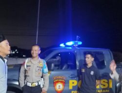 Polsek Sukasari Menggelar Patroli Blue Light