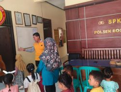 Terima Kunjungan Anak PAUD, Kapolsek Bogorejo Ajak Anak Anak Rajin Belajar