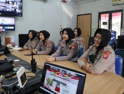 Srikandi Polres Purwakarta Ikuti Webinar Nasional Peningkatan Kompetensi Polwan