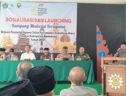 Kapolsek Sumedang Utara Menghadiri Sosialisasi dan Launching Kampung Moderasi Beragama 