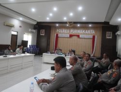 Lewat Virtual, Polres Purwakarta Ikuti Anev Situasi Kamtibmas Mabes Polri