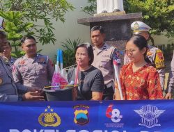 Jelang HUT Lalu Lintas Bhayangkara ke 68, Polantas Blora Gelar Bakti Sosial Di Tempat Ibadah