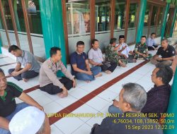 Panit I Ops Reskrim Polsek Tomo Polres Sumedang Melaksanakan Program Jumat Curhat 