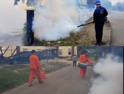 Antisipasi DBD Biddokes Polda Aceh Lakukan Fogging Ke Sejumlah Polsek Jajaran Polres Aceh Barat