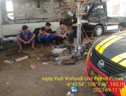 Polsek Tomo Polres Sumedang Patroli Siang Hari Cegah C3 dan Gangguan Kamtibmas