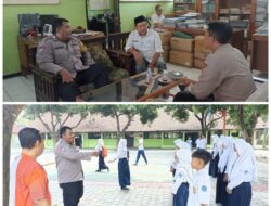 Bhabinkamtibmas Polsek Tomo Sambang Silaturahmi ke Sekolah SMPN 2 Tomo