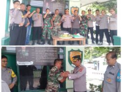 Kapolsek Tomo Beserta Jajaran dan Bhayangkari Merayakan HUT TNI ke-78 di Koramil Tomo