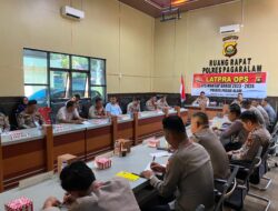 Kapolres Pagar Alam Erwin Irawan Pimpin Latihan Pra Operasi Mantap Barata 2023 – 2024