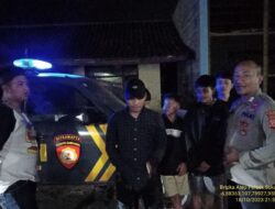 Anggota Samapta Polsek Sukasari Laksanakan Patroli Malam Ke Tempat Rawan Gangguan