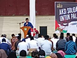 Ribuan Massa Gelar Aksi Bela Palestina, Doa Bersama dan Berdonasi Di Lapangan Merdeka Kota Pagar Alam