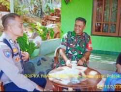 Silaturahmi Sinergitas TNI – Polri Polsek Sukasari Lakukan Sambang Warga Bareng