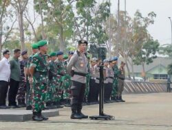 Pangdam II/Sriwijaya Bersama Kapolda Sumsel Pimpin Apel Siaga Persiapan Pengamanan Kedatangan Presiden RI, Joko Widodo