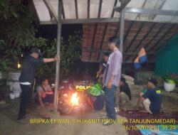 Polsek Tanjungmedar Polres Sumedang Polda Jabar melaksanakan Patroli Blue light antisipasi C3 