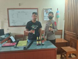 Gabungan Piket Fungsi Polsek Tomo Polres Sumedang Laksanakan Razia Minuman Keras (Miras)