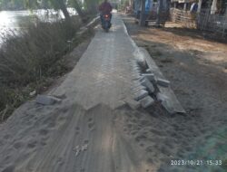 Paving blok Kampung Gobah Di Tinggal Kontraktor. Diduga Kurang Pengawasan Dari DPRKPP Kabupaten Bekasi