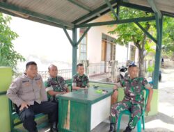 Sinergitas TNI – Polri, Panit Bimas Polsek Tomo Silaturahmi Sambangi Koramil 1009/Tomo