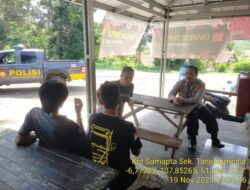 Kanit Samapta Polsek Tanjungmedar Polres Sumedang laksanakan silaturahmi kamtibmas