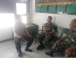 Sinergitas TNI – Polri, Bhabinkamtibmas Polsek Tomo Polsek Polres Sumedang Silaturahmi Sambangi Koramil 1009/Tomo