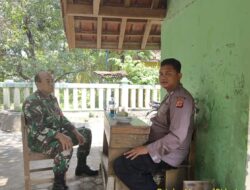 Bhabinkamtibmas Polsek Tomo Polsek Polres Sumedang Silaturahmi Sambangi Koramil 1009/Tomo