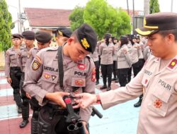 Wakapolres Majalengka Cek Kesiapan Personel dan Sarpras Pengamanan Unjuk Rasa