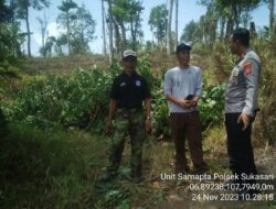 Personel Polsek Sukasari Polres Sumudang Sambangi Warga Masyarakat Pada Kegiatan Patroli Jalan Kaki