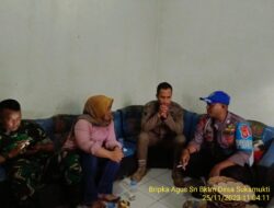 Tingkatkan Sinergitas TNI/POLRI Bhabinkamtibmas Polsek Tanjungmedar Polres Sumedang laksanakan sambang bersama Babinsa