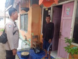 Bhabinkamtibmas Desa Darmawangi Kecamatan Tomo Silaturahmi Kamtibmas Kepada Warga Binaan