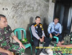 Untuk menjaga Sinergitas TNI/POLRI Bripka Dani Santika Bhabinkamtibmas Desa Tanjungmedar Polres Sumedang laksanakan sambang/silatrahmi 