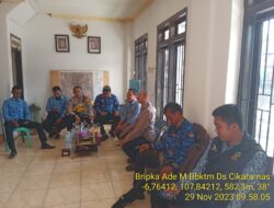 Bhabinkamtibmas Desa Cikaramas Tanjungmedar Polres Sumedang laksanakan sambang/silatrahmi kamtibmas