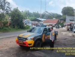 Untuk mencegah terjadinya gangguan kamtibmas di hari libur, Polsek Tanjungmedar Polres Sumedang melaksanakan KRYD