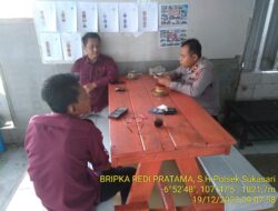 Kapolsek sukasari beserta anggota unit samapta melaksanakan patroli jalan kaki  sebagai langkah preventif dan kondusif 