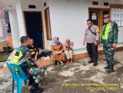 Sinergitas TNI/POLRI Bhabinkamtibmas Polsek Tanjungmedar Polres Sumedang bersama Babinsa laksnakan sambang