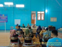 Bripka Agus Sukmana menghadiri Kegiatan Rapat Penyusunan APBDes tahun 2024 Desa Sukamukti