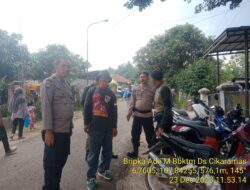 Polsek Tanjungmedar Polres Sumedang Tingkatkan Keamanan dengan Patroli Jalan Kaki