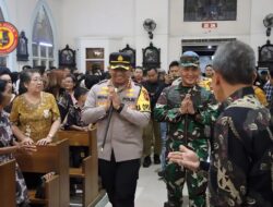 Dandim 0718 Bersama Forkompinda Patroli, Kunjungi Sejumlah Gereja, Pospam dan Posyan