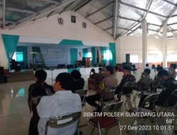 Sinegritas TNI-POLRI Dalam Monitoring Kegiatan Tabligh Akbar, Santunan Anak Yatim Dan Donasi Kemanusiaan Untuk Warga Palestina Dalam Rangka Milad STAI SEBELAS APRIL Sumedang Yang Ke 35