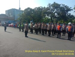 Apel Pagi sebagai pelaksana Operasi “Lilin Lodaya – 2023” pada Pos Pelayanan Sumedang Utara Polres Sumedang