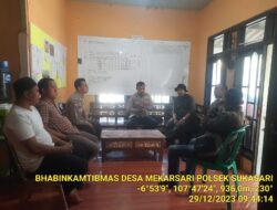 Polsek Sukasari melaksanakan kegiatan Jumat Curhat dalam rangka Program Quick Wins Presisi di lingkungan kantor Panwas kec Sukasari 