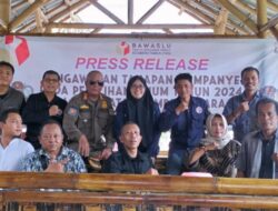 Panwaslu Kecamatan Tambun Utara Kabupaten Bekasi Menggelar Kegiatan Press Release Pengawasan Masa Kampanye Pemilu 2024