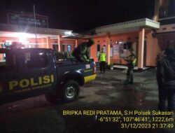 Siap Amankan Pergantian Tahun, Forkopimcam Sukasari Gelar Apel & Patroli Skala Besar
